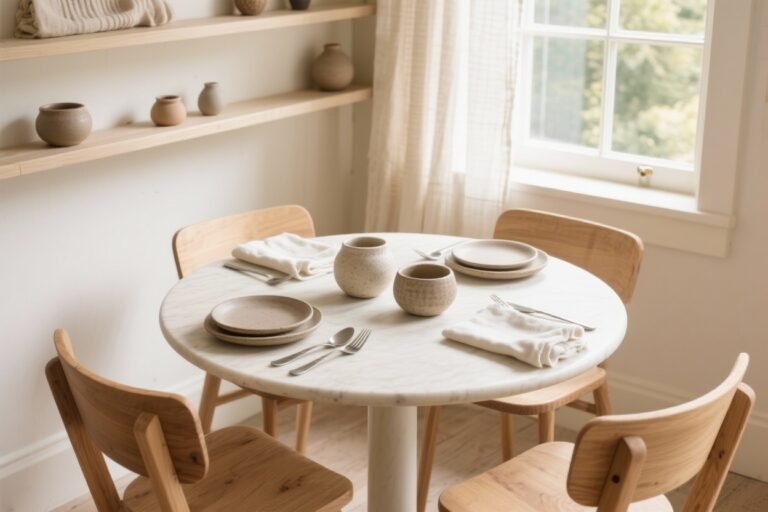 My Favorite Neutral Dinnerware Combos for Tiny Dining Areas That Look Effortless