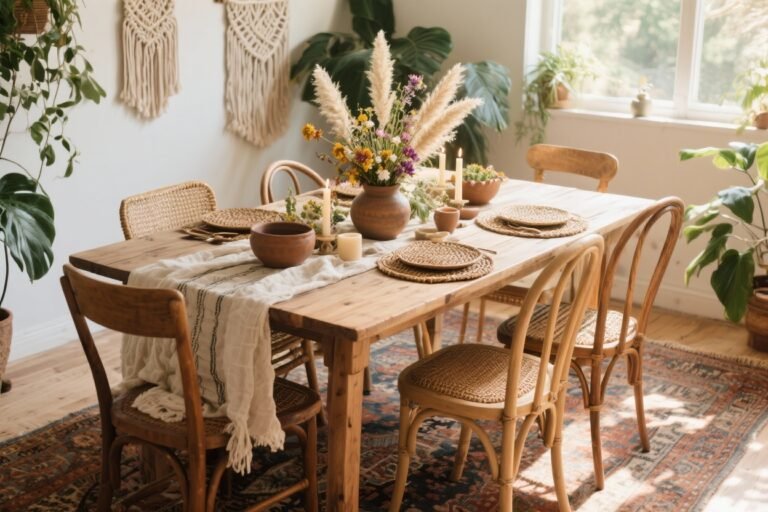 8 Boho Dining Table Set up Ideas You’ll Want to Copy Immediately