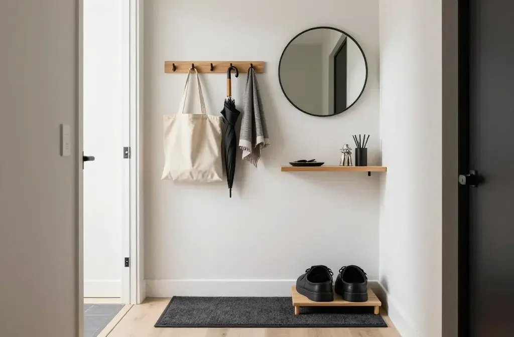 Tiny Entryway Fix the "No-Mudroom" Mudroom: Solutions for Apartments with No Entryway.
