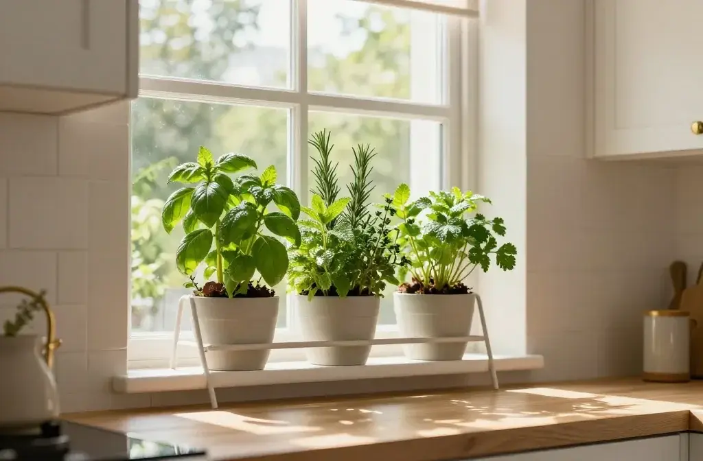 Building a Vertical Herb Garden in a Sunny Kitchen Window That Thrives