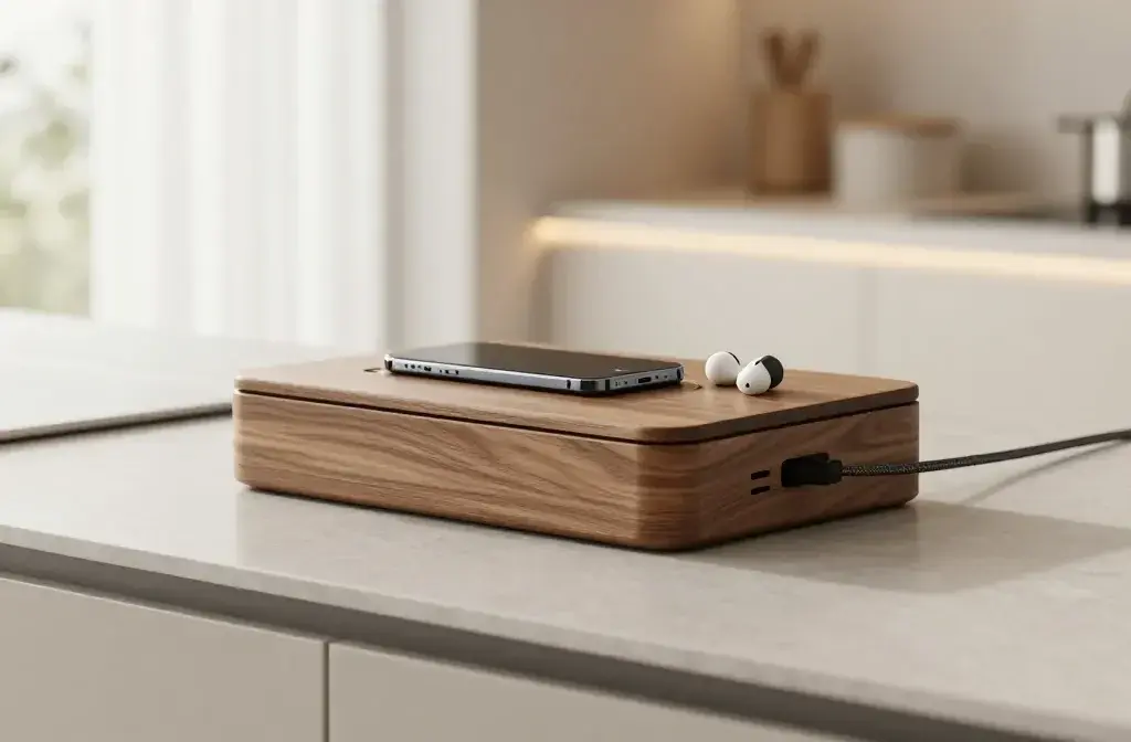 Creating a "Tech Charging Station" That Hides All the Cords Fast