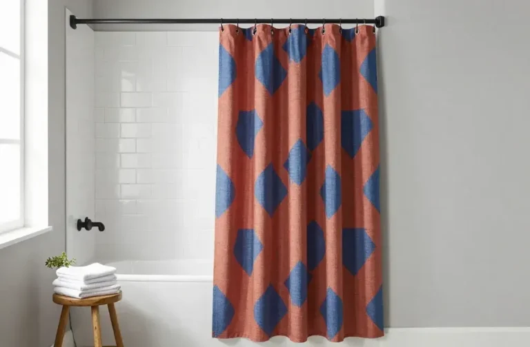 The Secret to How to Choose and Style a Shower Curtain to Elevate a Basic Bathroom