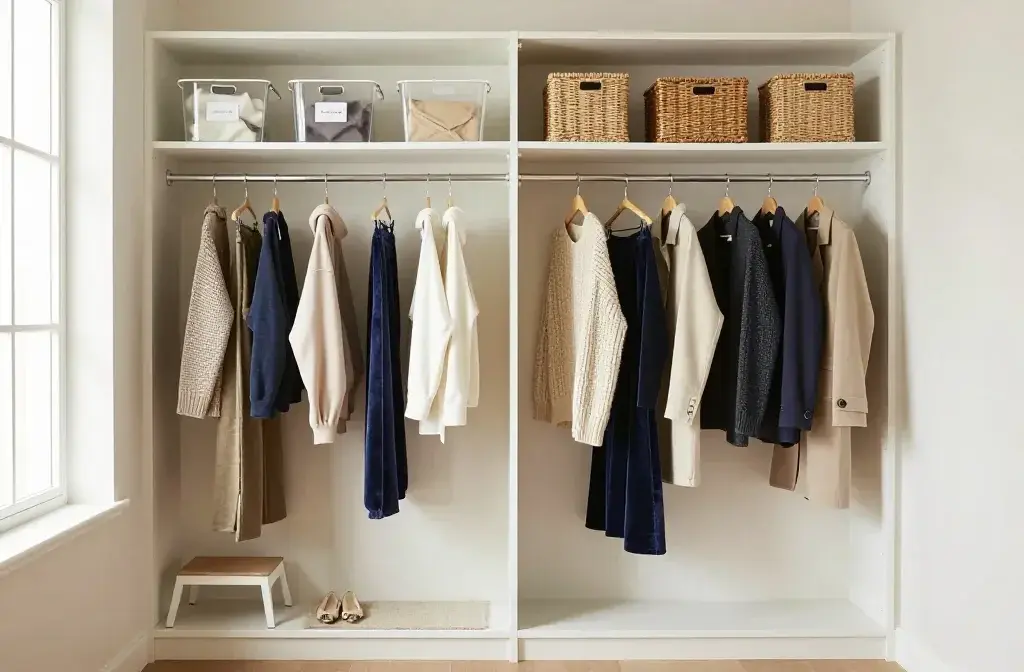 Smart Hacks for Organizing a Narrow, Galley-Style Closet for Two People