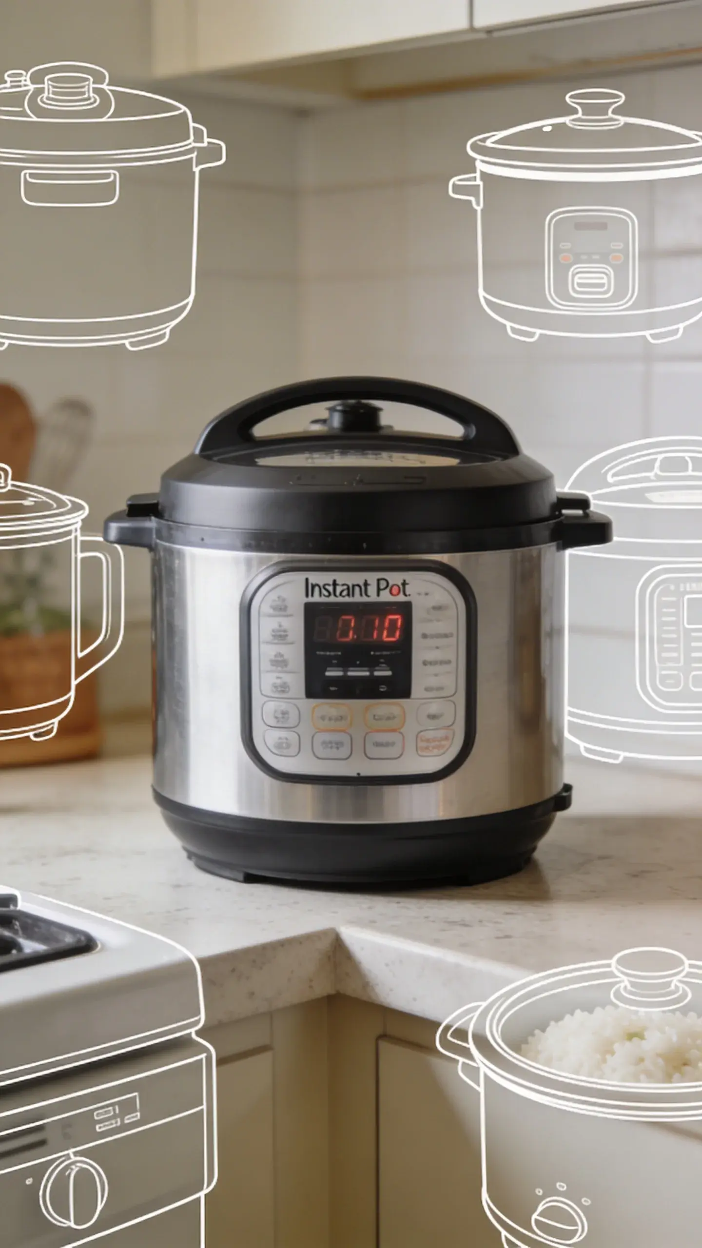 Instant Pot replacing multiple appliances on small countertop