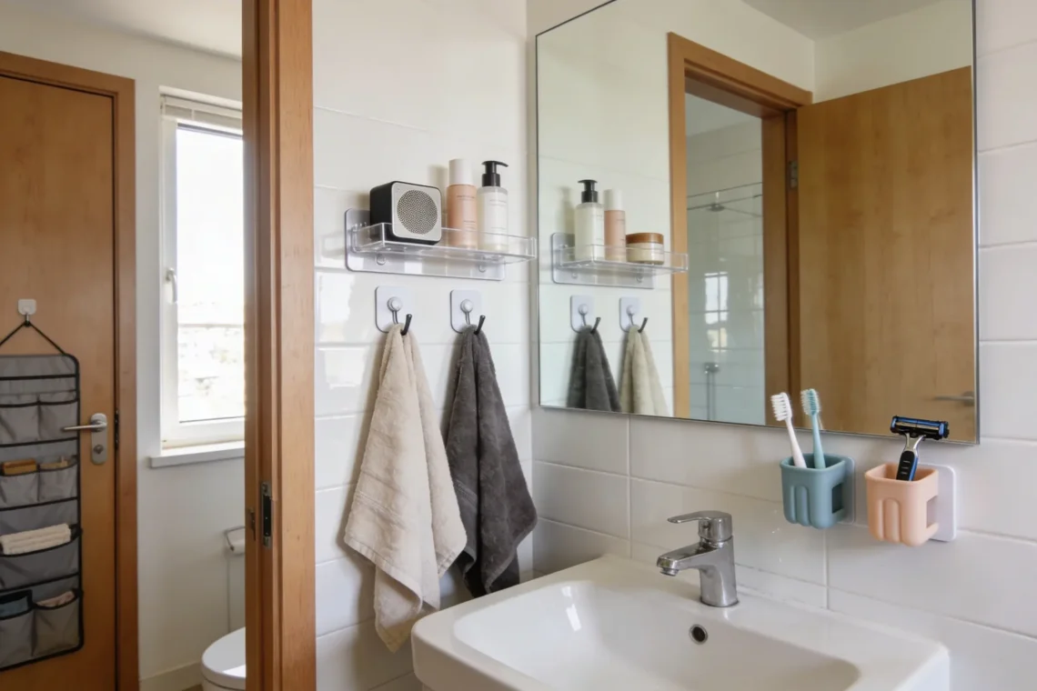 Genius Rental-Friendly Bathroom Storage Hacks (No Drilling Needed)